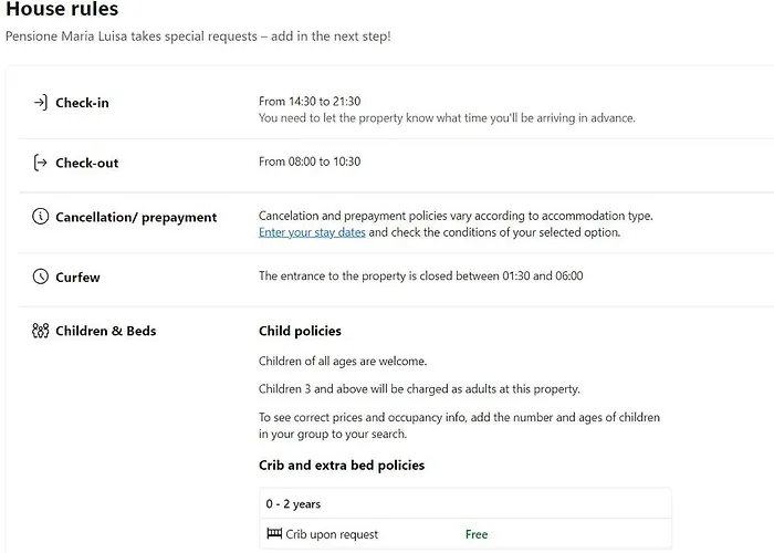 Hotel with view: Pensione Maria Luisa